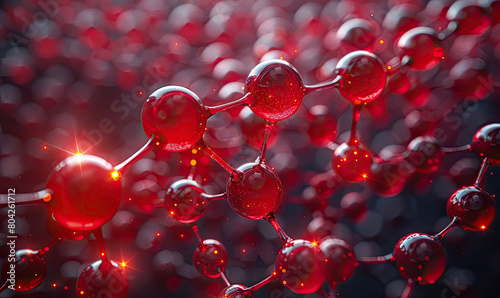 3D rendering of a molecular structure photo