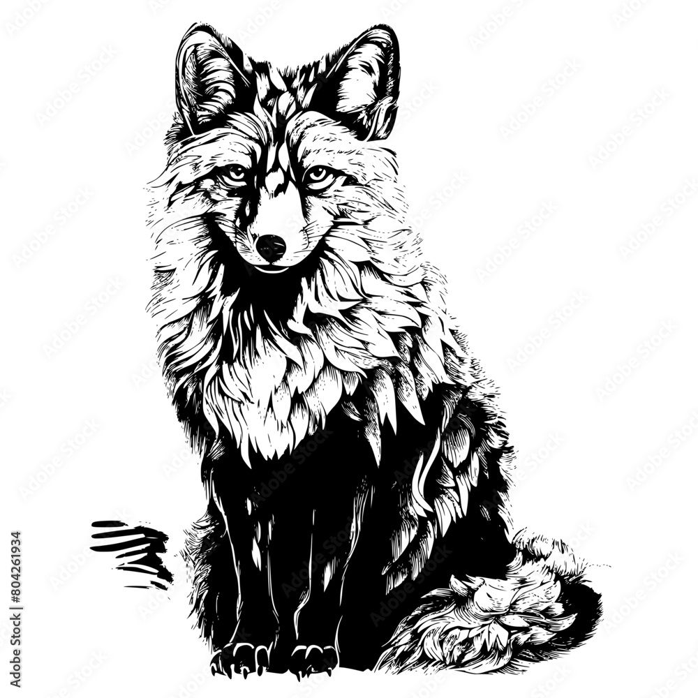 Fototapeta premium vector of fox