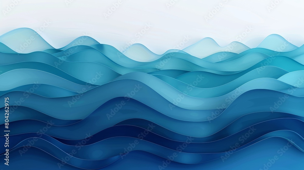 The image is a blue wave with a white background The image is a blue wave with a white background