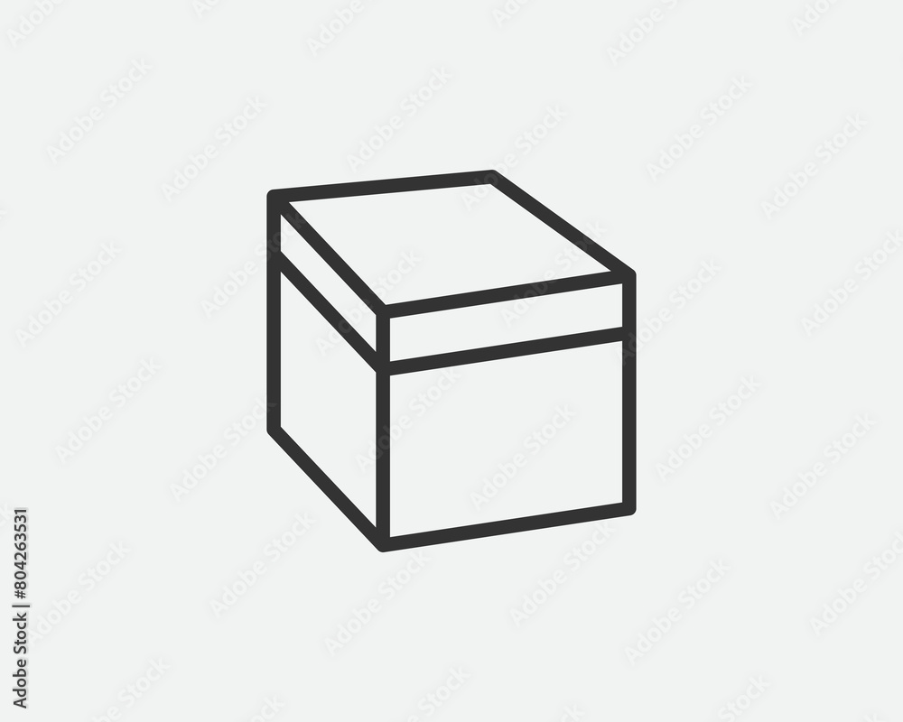 Delivery packaging vector icon. Cargo cardboard box icons. Carton package sign from line geometric shapes. Delivery packaging vector icon. Cargo cardboard box icons. Carton package sign from line geometric shapes.