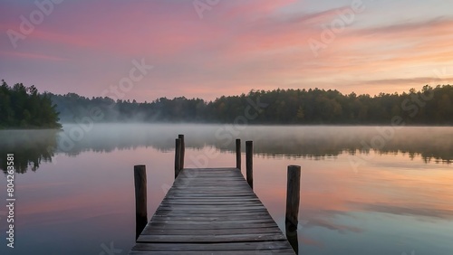 sunrise on the lake Dawn Serenity Tranquil Lakeside Morning