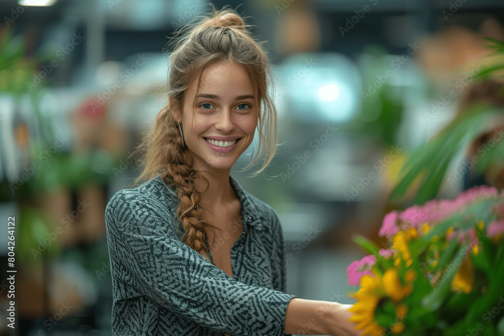 Successful Businesswoman Sealing a Deal with a Handshake in Modern Office