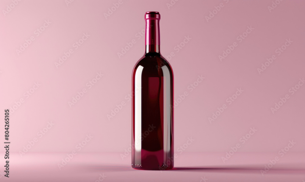 A red wine bottle mock up A red wine bottle mock up