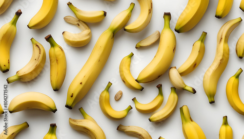 organic ripe banana on a white background isolated photo