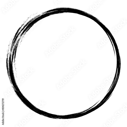 Aesthetic black circle frame