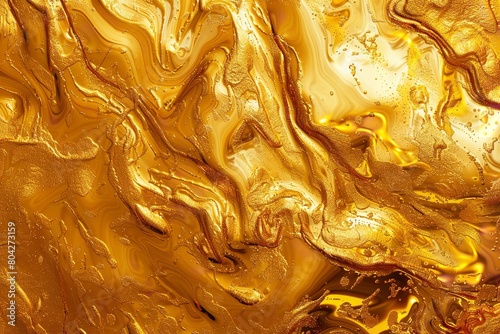 Abstract Liquid Gold Background Texture with Gold Texture. Generative Ai