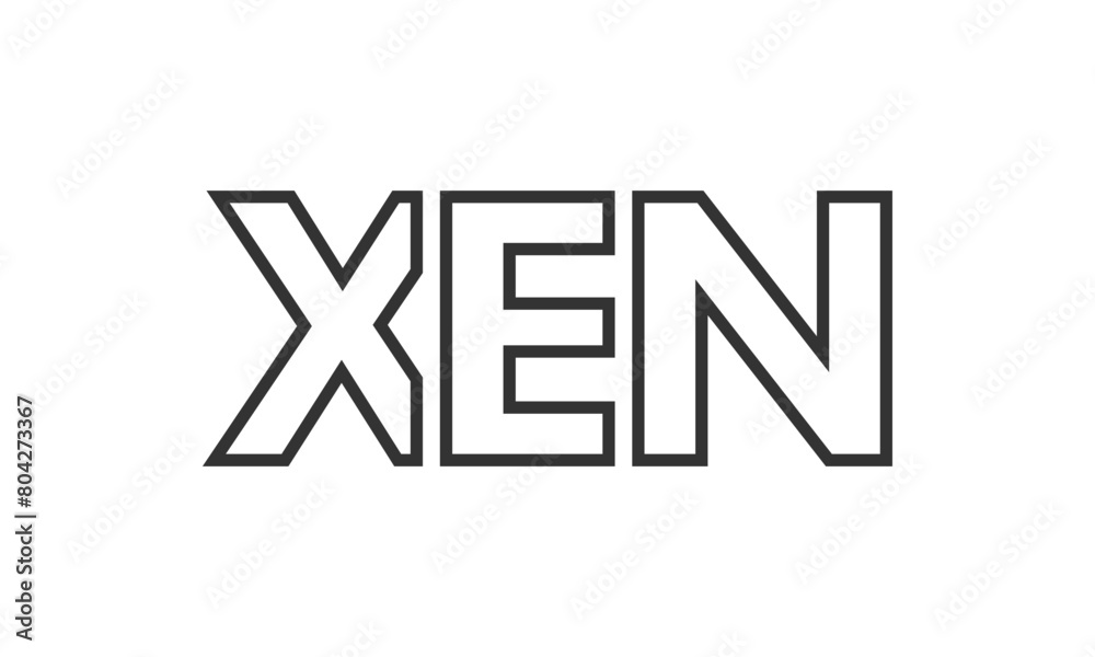XEN logo design template with strong and modern bold text. Initial based vector logotype featuring simple and minimal typography. Trendy company identity. XEN logo design template with strong and modern bold text. Initial based vector logotype featuring simple and minimal typography. Trendy company identity.