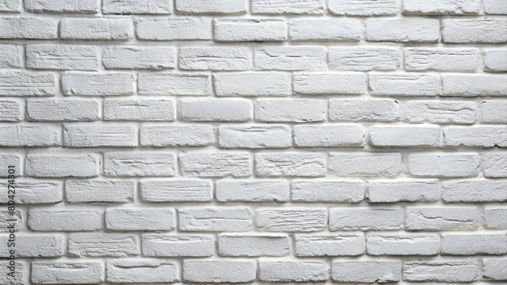Fototapeta premium Texture of a white painted brick wall as a background or wallpaper.