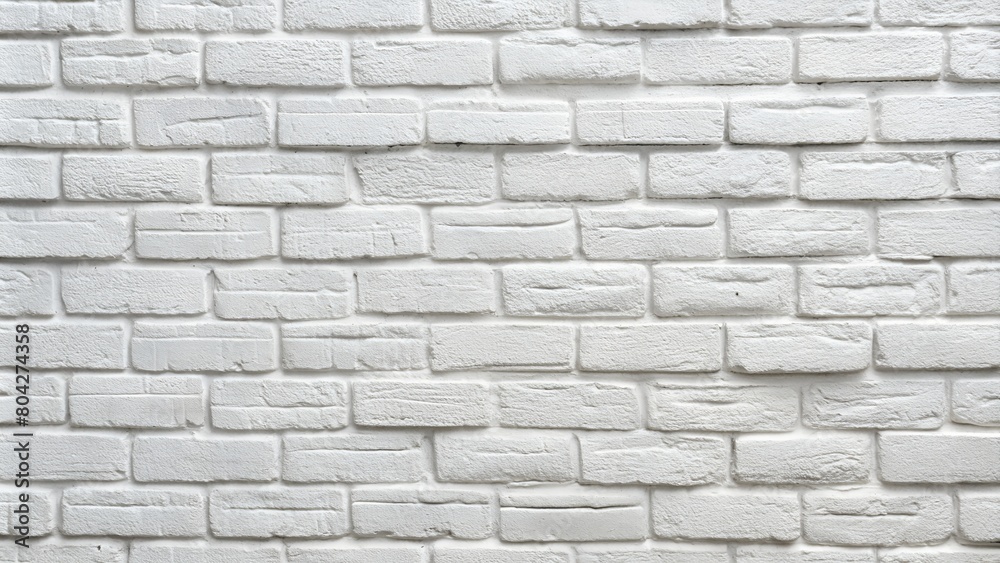 Texture of a white painted brick wall as a background or wallpaper.