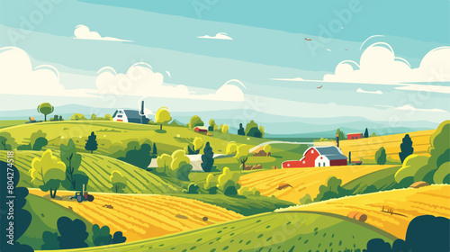 Farm and farming fields thin line icons isolated. A