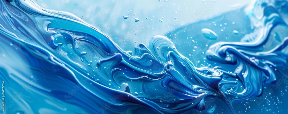 Abstract liquid blue texture background with flowing paint and artistic color splashes Abstract liquid blue texture background with flowing paint and artistic color splashes