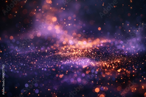 A vivid display of glistening particles in shades of purple and pink with a soft focus, symbolizing dreams and imagination © Larisa AI