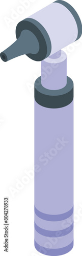 Ear scope with light icon isometric vector. Medical tool. Aid otoscopy