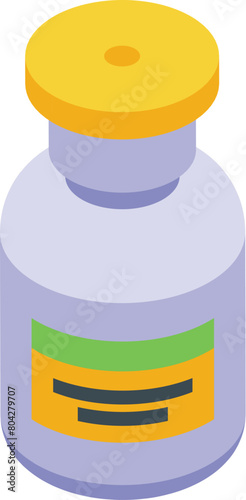 Medical bottle drops icon isometric vector. Ear care medical. Diagnosis otitis