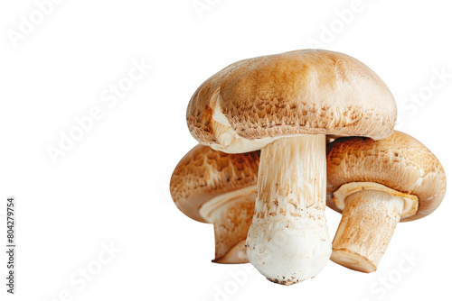 Savory Cremini Mushroom Delight on Transparent Background.