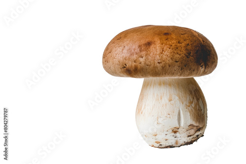 Delicious Cremini Mushroom Dish on Transparent Background.