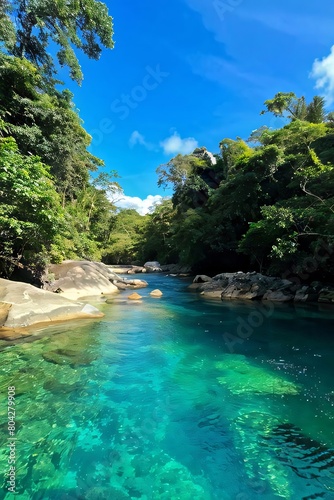 rainforest natural ambiance and crystal clear water