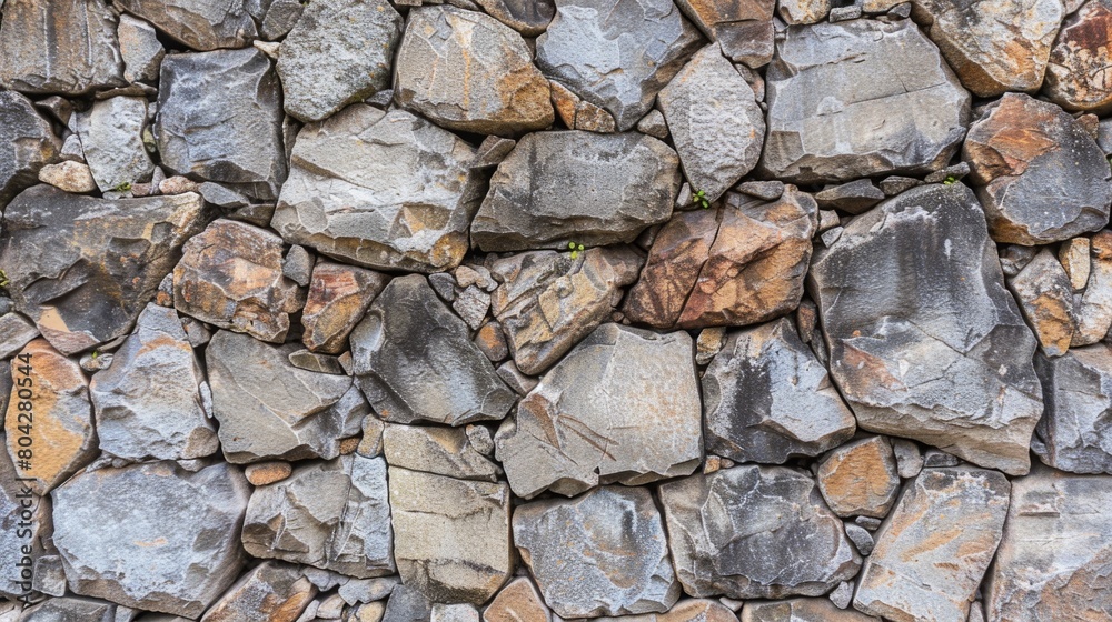 Fototapeta premium Textured Stone Wall Background in Natural Earth Tones