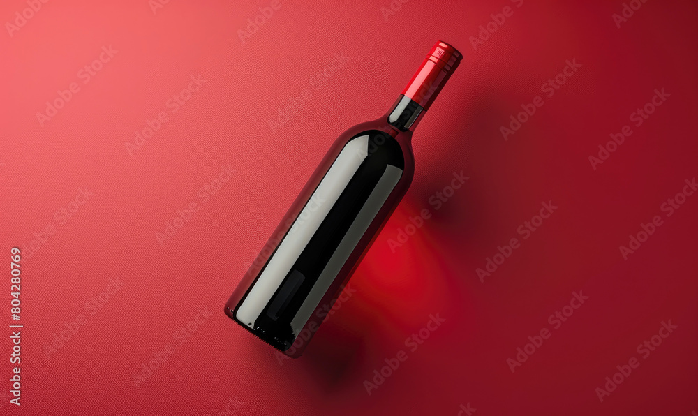 Flying bottle of wine