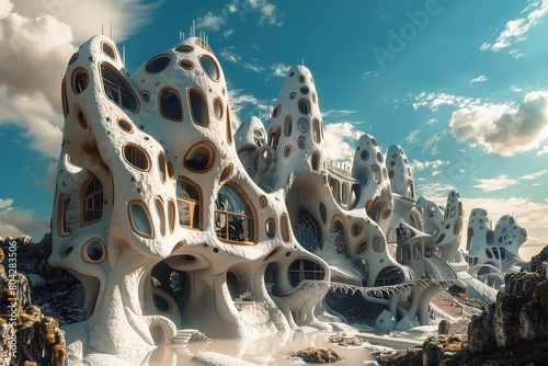 A dream world unfolds with impossible architecture and shifting landscapes.
