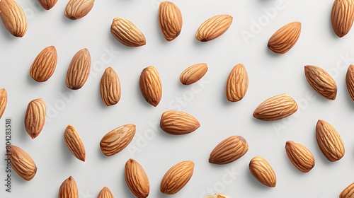 background of almonds