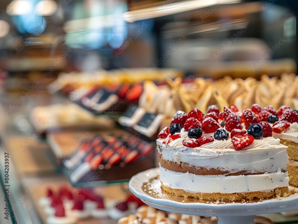 Sweetness Temptation: Cafe Cake Close-Up