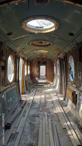 Abandoned Aircraft Interior Disassembly