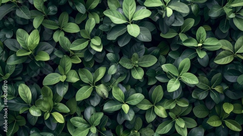 Lush Green Foliage Texture: Vibrant Plant Leaves Background