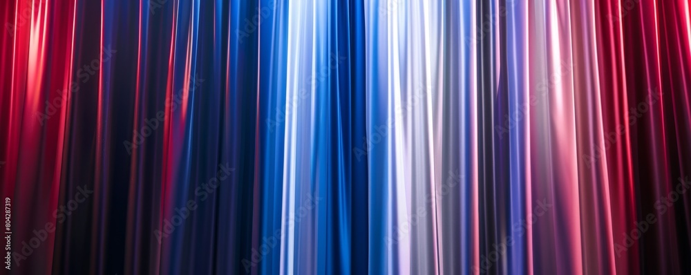 Vibrant vertical panels in French flag colors with artistic lighting Vibrant vertical panels in French flag colors with artistic lighting