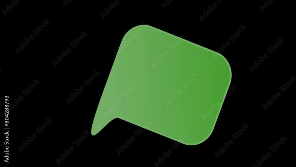 Animation of blank multi color speech bubble on black screen. For social networks, cartoon or comics. Imagination, idea, thinking concept Animation of blank multi color speech bubble on black screen. For social networks, cartoon or comics. Imagination, idea, thinking concept
