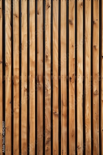 Slatted wood fence texture with natural wood grain