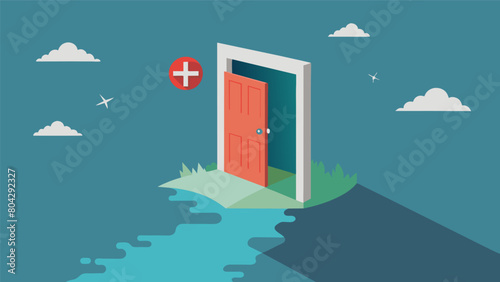 Towards the end of the map there is an open door symbolizing the patients transition from treatment to the next chapter of their life..