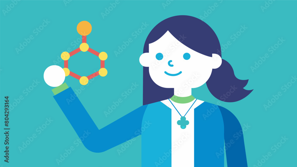 Obraz premium A person proudly displaying a bracelet or piece of jewelry with a ketamine molecule charm symbolizing their commitment to and empowerment through the.