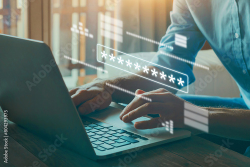password or security code to protect personal data online, internet security photo