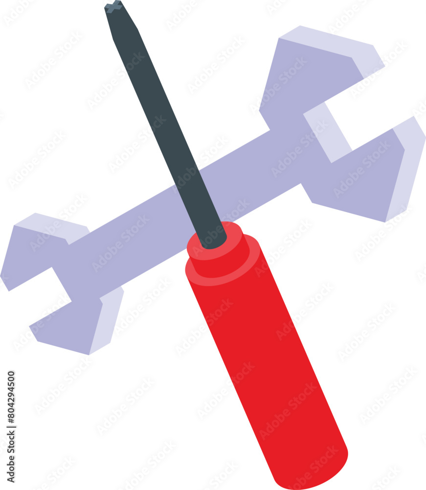 Technical support icon isometric vector. Helpdesk assistance. Software fixing service Technical support icon isometric vector. Helpdesk assistance. Software fixing service