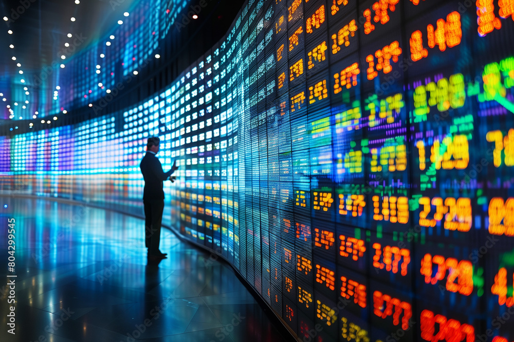 Data analyst and chartist analyzing market data