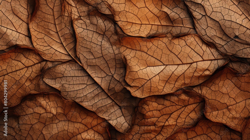 Fototapeta premium Yrellow leaves pattern background, Natural background and wallpaper