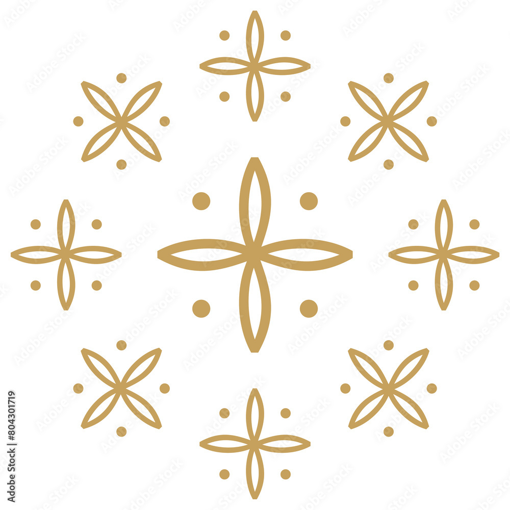 Mandala Golden Flower Geometric Pattern 5