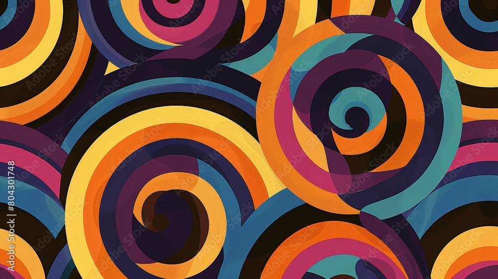 A vibrant abstract pattern featuring dynamic swirls and circles in various colors, creating a visually striking composition A vibrant abstract pattern featuring dynamic swirls and circles in various colors, creating a visually striking composition