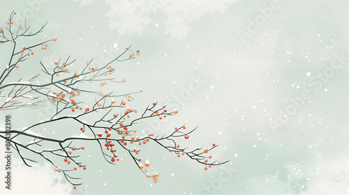 Beautiful abstract winter background card