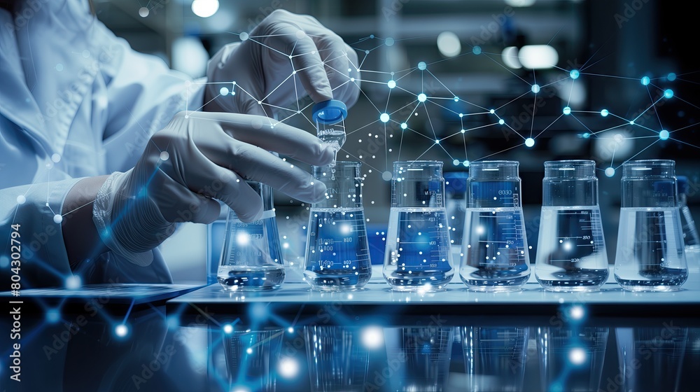 Science and medicine Scientists place the sample in a glass tube ...