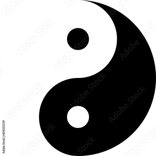 yin yang icon vector. symbol, sign