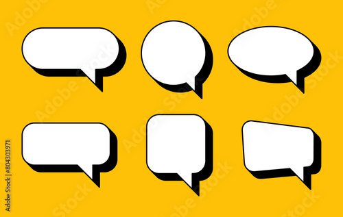 vector collection of speech bubbles. dialog