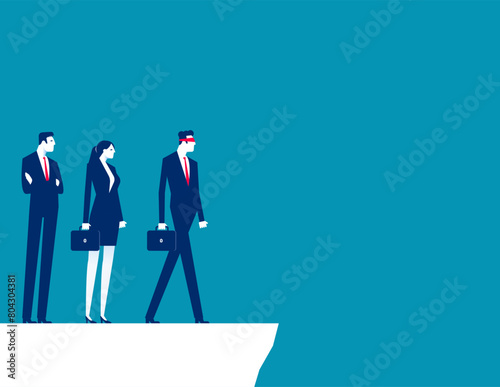 Lack of leadership. Business team vector concept