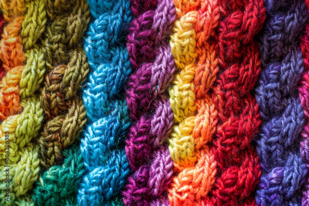 Rainbow yarn background crochet pattern