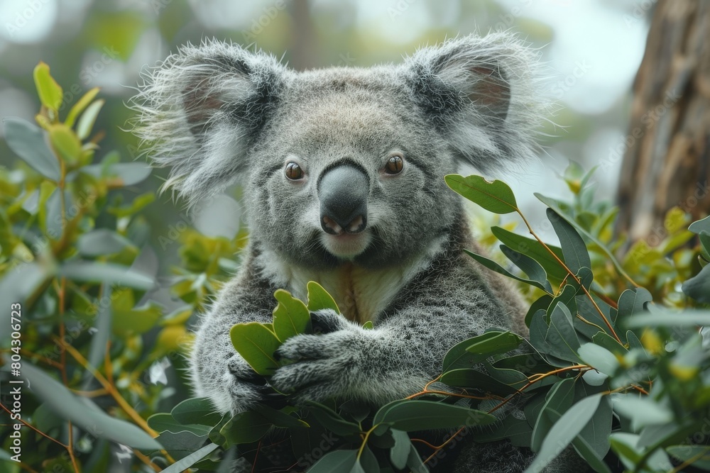 Fototapeta premium Koala Bear Sitting in Tree