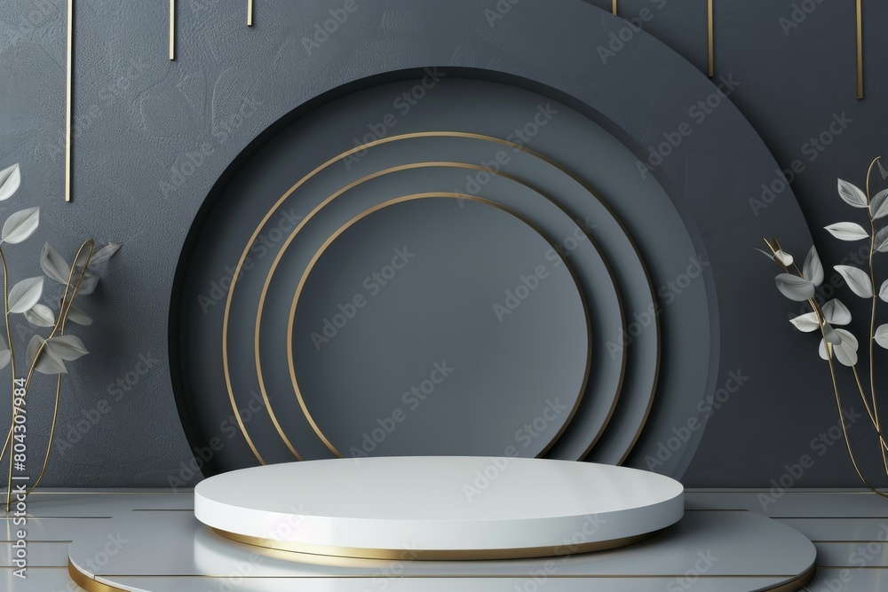 Obraz premium Elegant Table Setting With Plates and Flowers