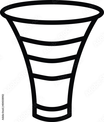 Vuvuzela pipe icon outline vector. Musical instrument. African blowing horn