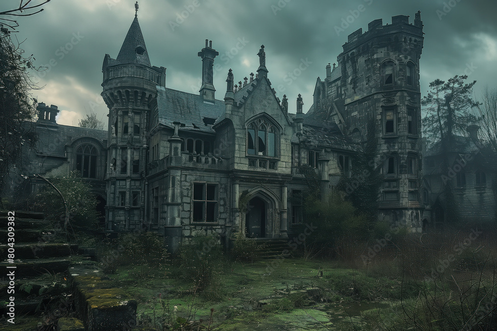 Abandoned House, Generative AI Abandoned House, Generative AI