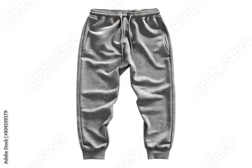 Gray sweatpants comfort Isolated on transparent background